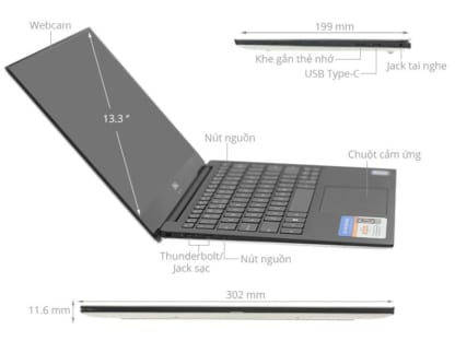 Laptop Dell XPS 9370 (Intel Core i7-8550U/ Ram 16GB/ SSD 512GB/ 13.3" 4K Cảm Ứng)