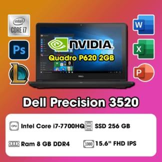 Laptop Dell Precision 3520 (Intel Core i7-7700HQ/ Ram 8GB DDR4/ SSD 256GB/ VGA Nvidia Quadro P620/ 15,6" FHD IPS)