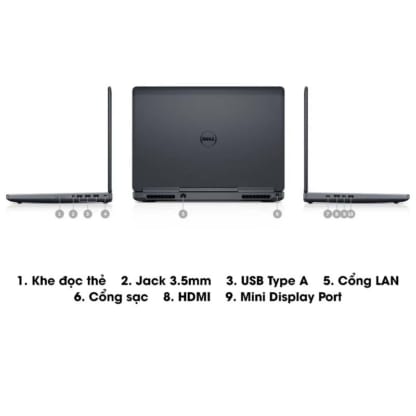 Laptop Dell Precision 7510 (Intel Core i7-6820HQ/ Ram 8GB DDR4/ SSD 256Gb/ VGA Nvidia M1000 2Gb/ 15,6" FHD)