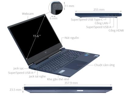 Laptop HP Victus 15 (Intel Core i5-12450H/ Ram 8GB/ SSD 512Gb/ VGA 1650 4Gb/ 15,6" FHD 144Hz)