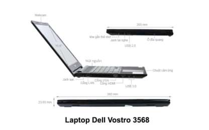 Laptop Dell Vostro 3568 cổng kết nối