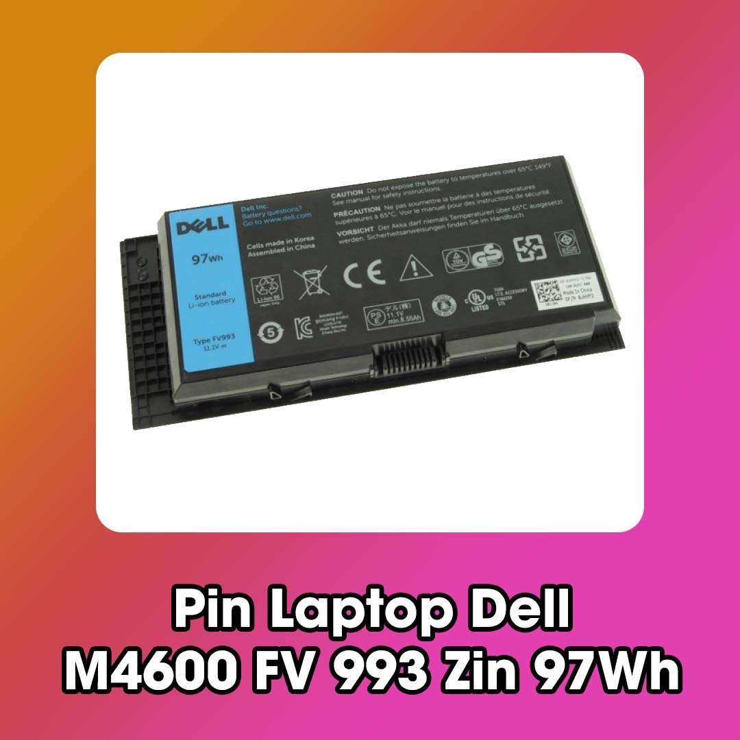 Pin Laptop Dell M4600 FV 993 Zin 97Wh