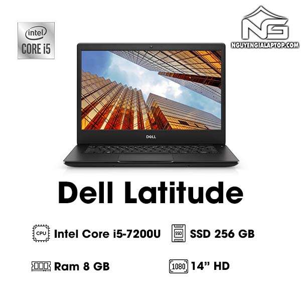 Laptop Dell Latitude 3480 (Intel Core i5-7200U Ram 8GB SSD