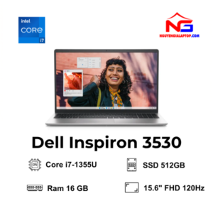 Laptop Dell Inspiron 3530 (Intel Core i7-1355U | Ram 16GB | SSD 512GB | Màn hình 15.6 inch FHD 120Hz|/Win11/Office)