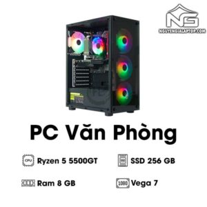 Máy tính văn phòng A520/AMD Ryzen 5 5500GT/8GB DDR4/256GB SATA/Xigmatek i350/Vỏ LED
