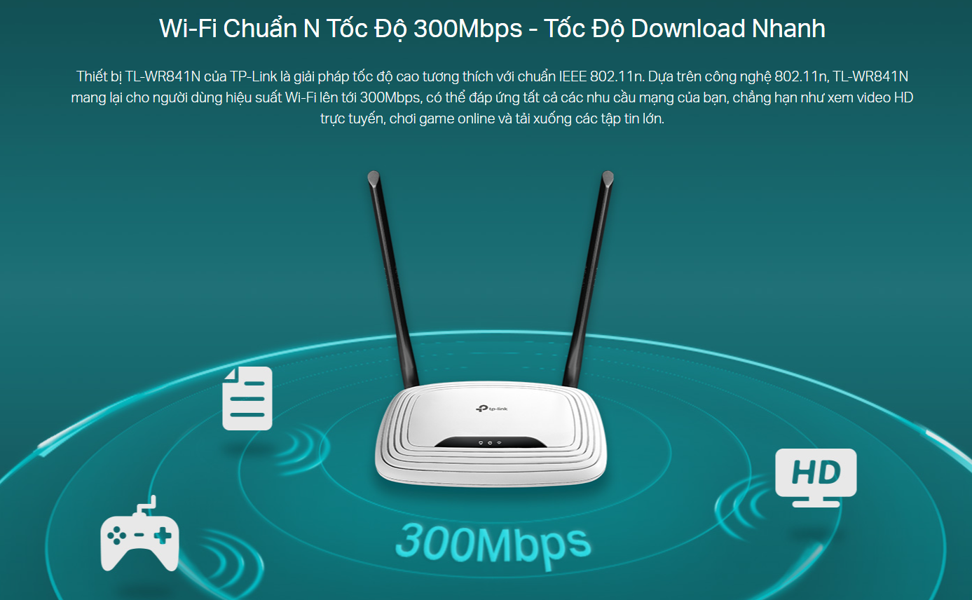 Router tl wr841n wi fi chuẩn n tốc Độ 300 mbps (4)