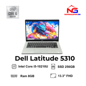 Laptop Dell Latitude 5310 CPU Intel Core i5-10210U/ Ram 8GB/ Ổ SSD 256GB/ Màn 13.3" FHD