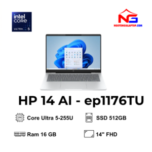 Laptop HP 14 AI -ep1176TU Ultra 5 125H/AI/16GB/512GB/14" FHD/Win11