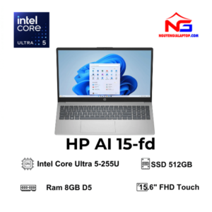 Laptop HP AI 15-fd2050wm D4JK5UA Core Ultra 5 225U, RAM 8GB, SSD 512GB, màn 15.6 inch FHD Touch Win 11