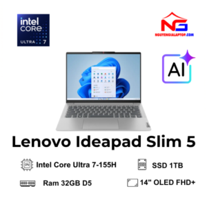 Laptop Lenovo IdeaPad Slim 5  (Intel Core Ultra 7 155H | Ram 32GB | Ổ SSD 1TB | Intel Arc | 14 inch WUXGA | Win 11 | Xám)